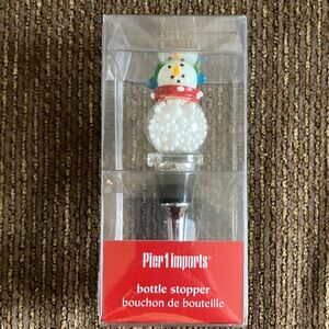 Pier 1 Imports Snowman bottle stopper. Never been open.
